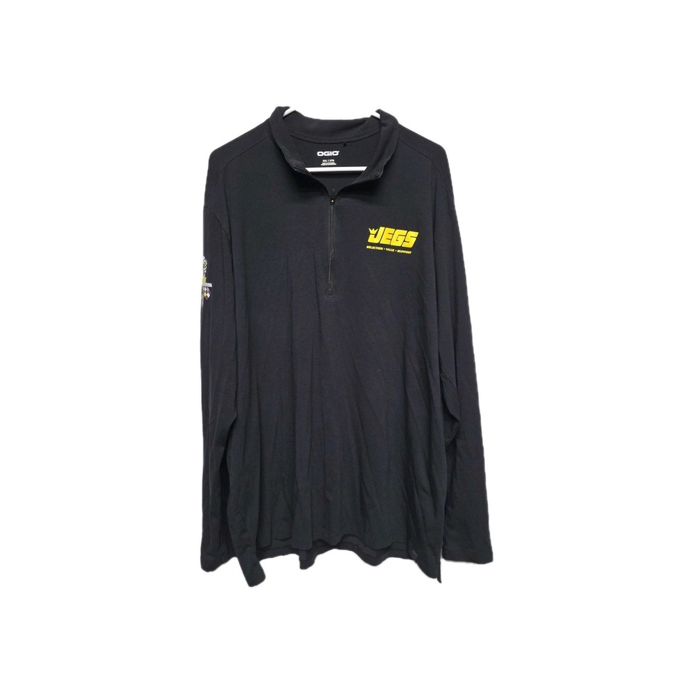 Mens OGIO JEGS Quarter Zip Long Sleeve Shirt 3XL Black Racing Cancer Research‎